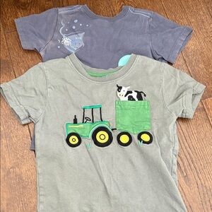 John Deere Green and Gray Kids Short Sleeve Tees
